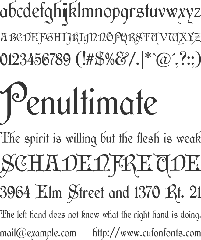 Wish MF font preview