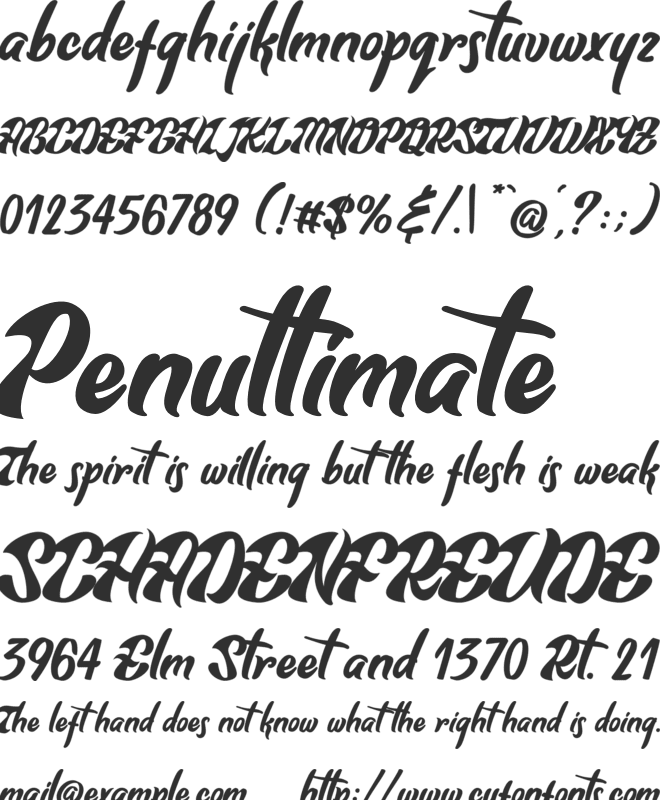 SungAbed font preview