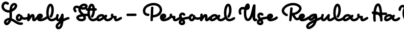 Lonely Star - Personal Use Regular font