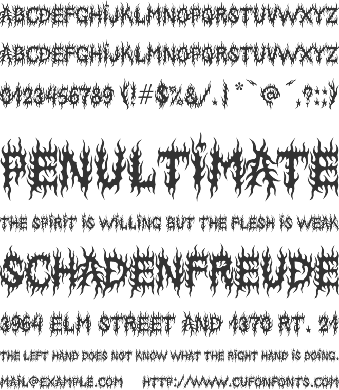 MB Lords Of Evil font preview