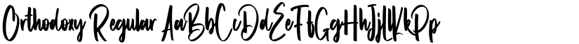 Orthodoxy Regular font