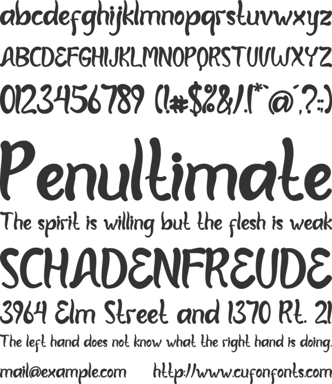 Merry Deer font preview