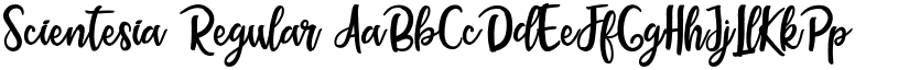 Scientesia Regular font