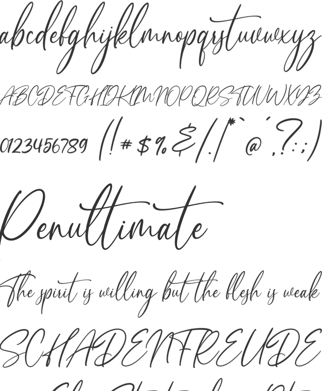 Valment font preview