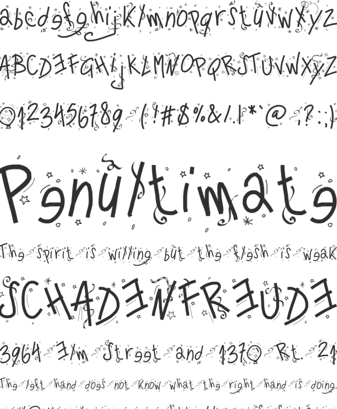 PWHappyNewYear font preview