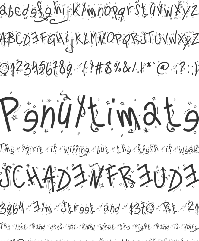 PWHappyNewYear font preview