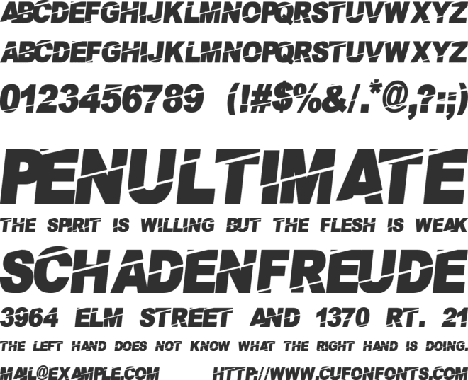 PaybAck font preview