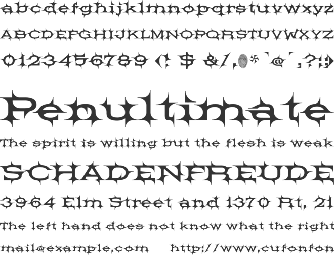 Barbecue font preview