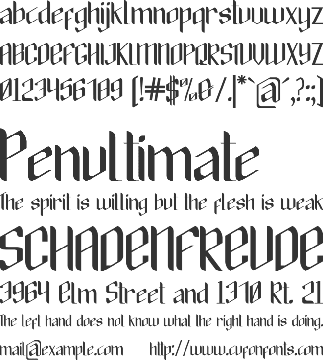 Banaspati font preview