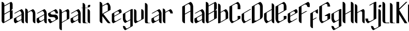 Banaspati Regular font