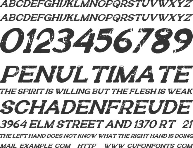 WORKER font preview