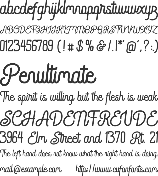 Bratas font preview