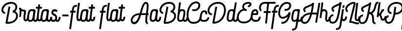 Bratas-flat flat font