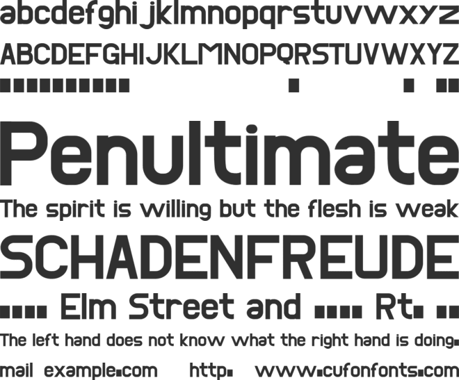 Plusher font preview