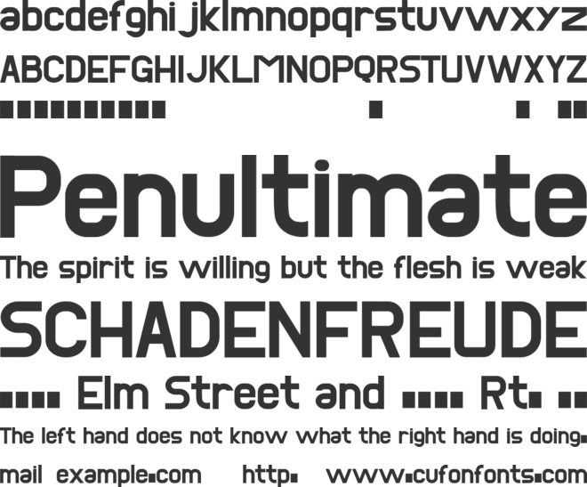 Plusher font preview