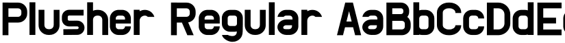 Plusher Regular font