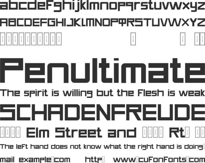Faineant font preview