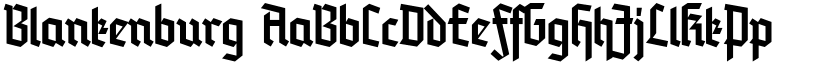 Blankenburg font