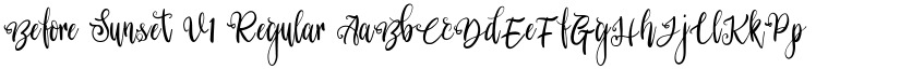Before Sunset V1 Regular font