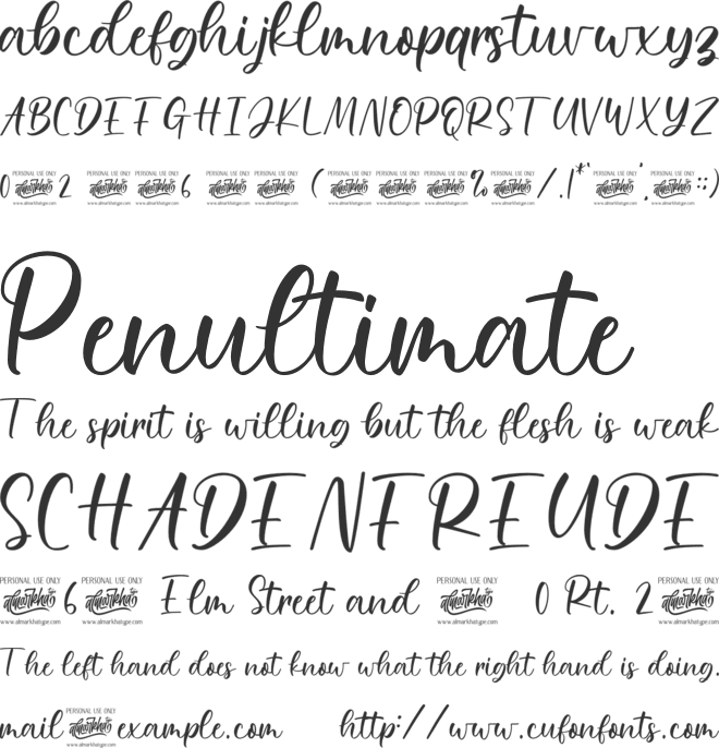 Balietta font preview