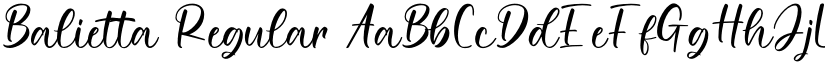 Balietta Regular font