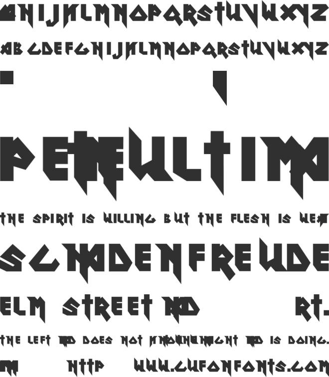Ron Maiden font preview