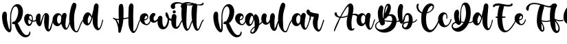 Ronald Hewitt Regular font