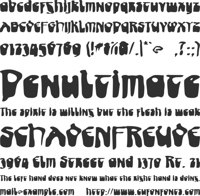 c Celovy font preview