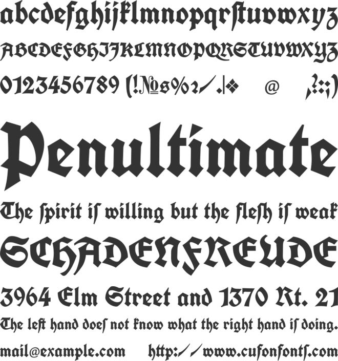 Koch Fette Deutsche Schrift font preview