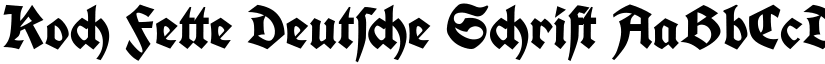 Koch Fette Deutsche Schrift font