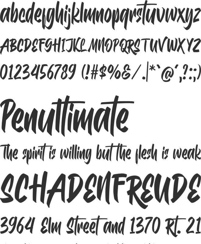 Rusthack font preview