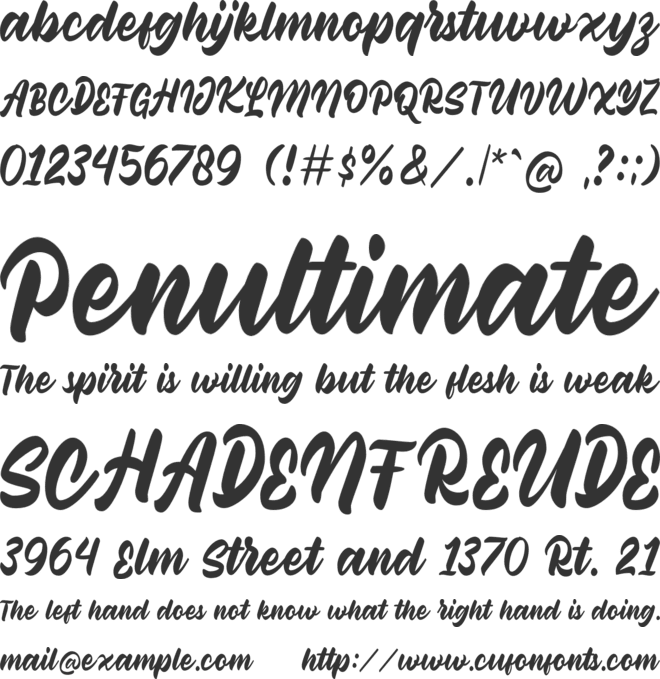 Rantika font preview