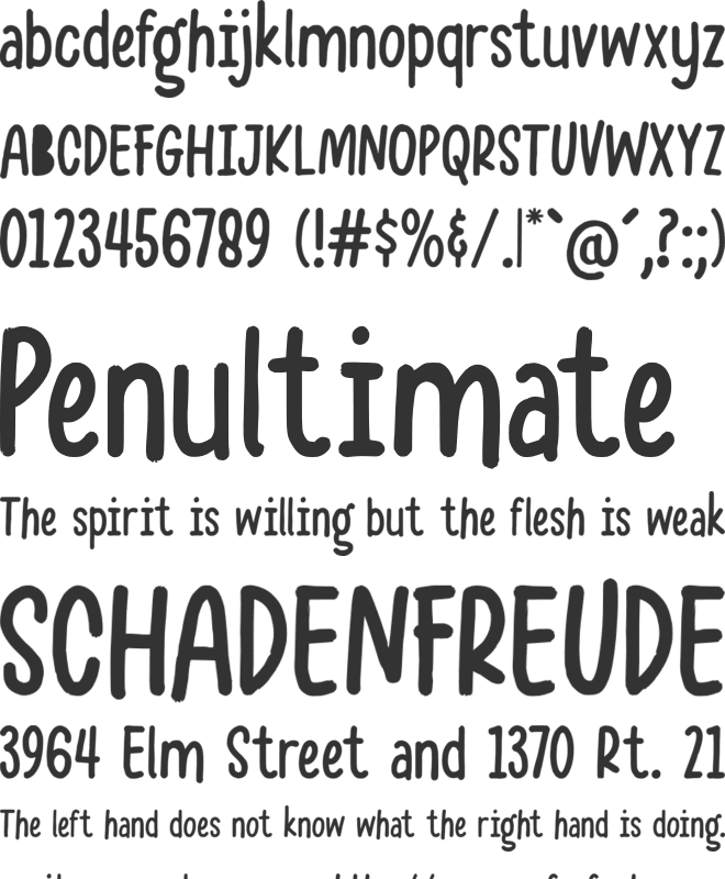 Marviona font preview