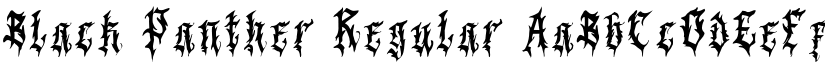 Black Panther Regular font