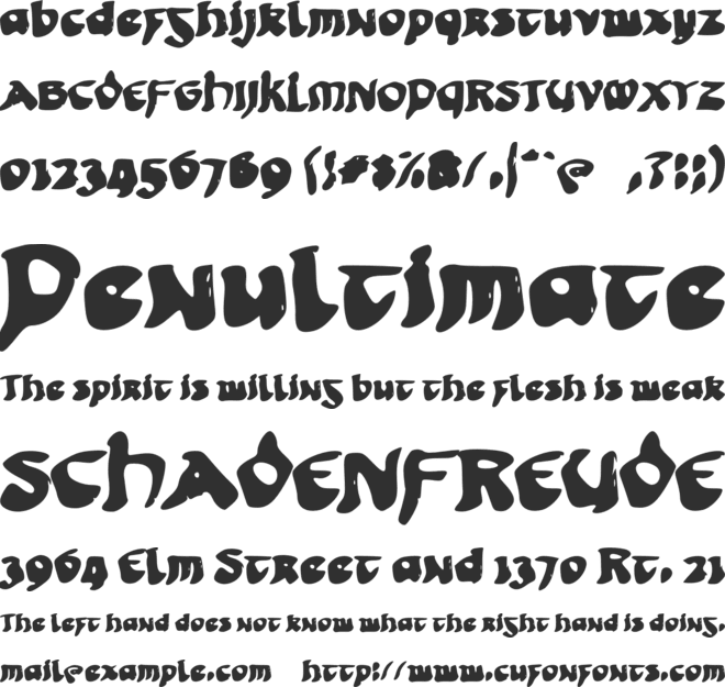 c Cleotic font preview