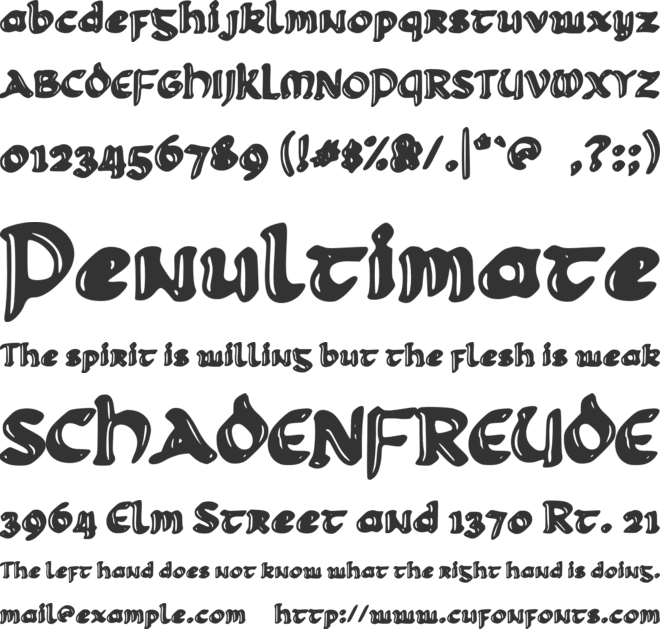c Celtico font preview