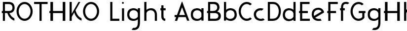 ROTHKO Light font