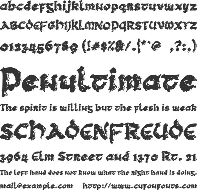 c Celtic Dragon font preview