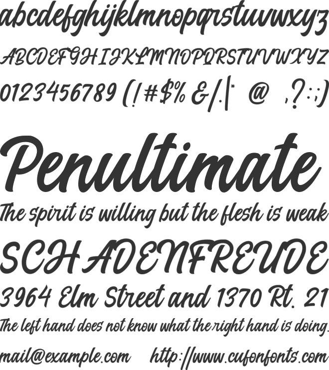 Galahad font preview