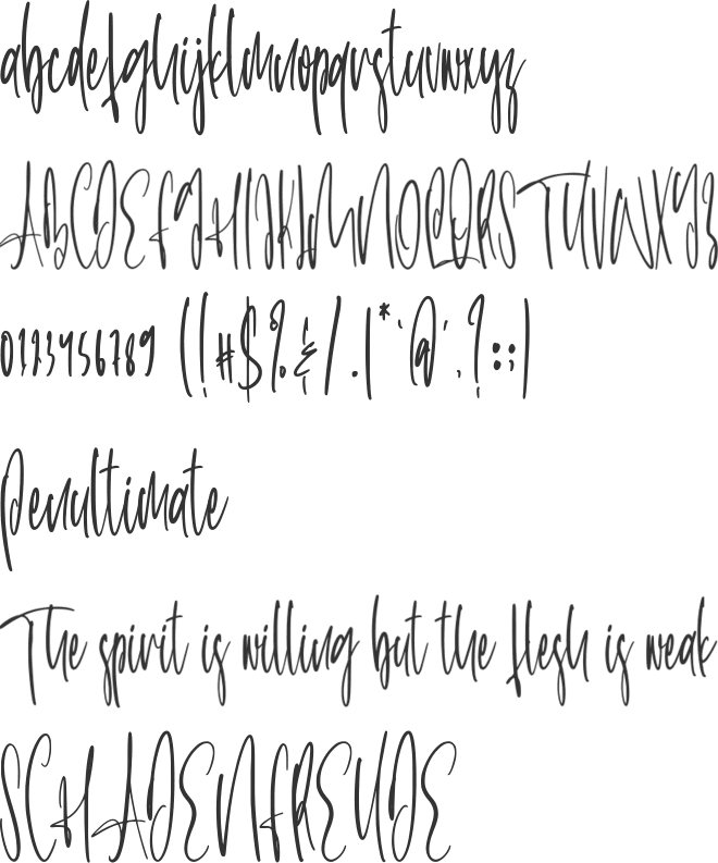 Birthright font preview