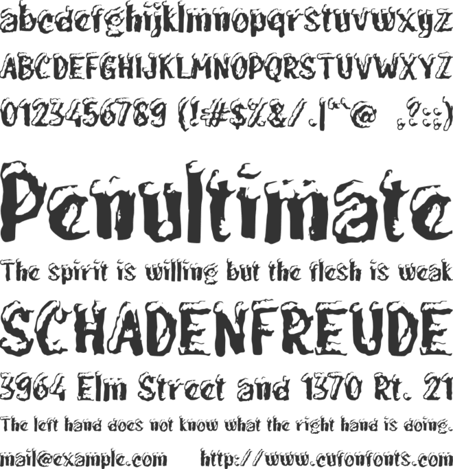 c Cuci Salju font preview