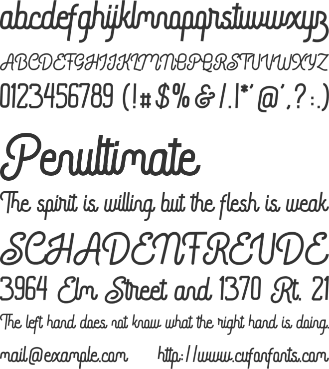 Bratas-flat font preview