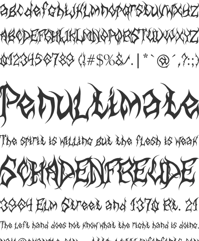 MB Arcane font preview