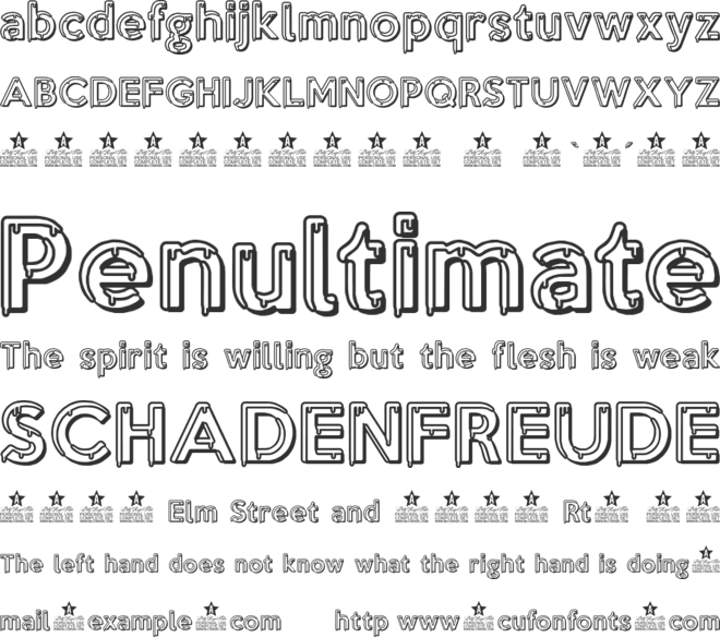 MELTED PERSONAL USE font preview