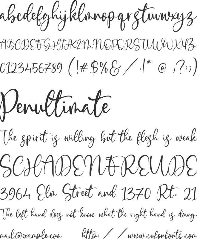 Indian Feather font preview
