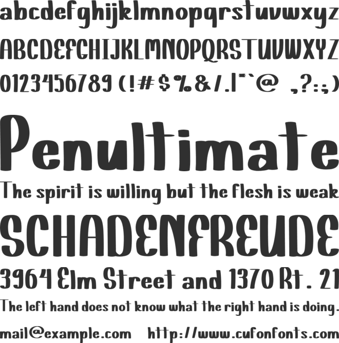 ROX DISPLAY font preview