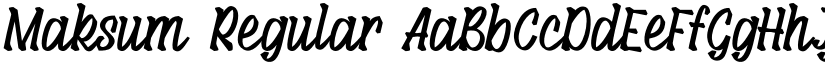 Maksum Regular font