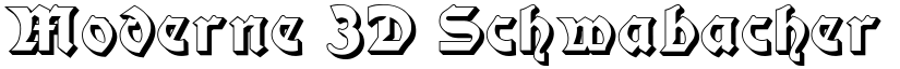 Moderne 3D Schwabacher font