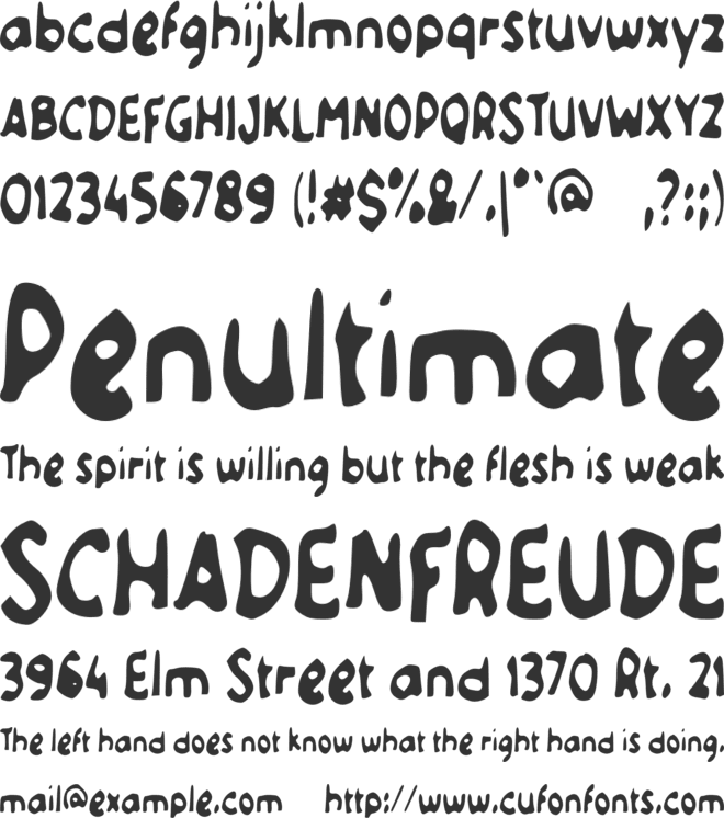 c Children Kids font preview