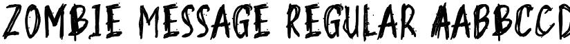 Zombie Message Regular font